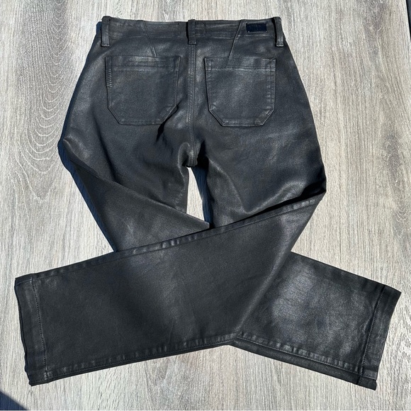 Paige mayslie straight ankle black fog luxe coating jeans - Picture 4 of 7